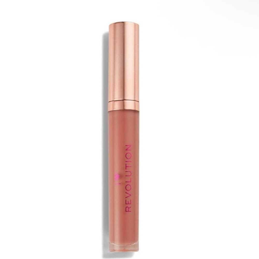 I Heart Revolution Chocolate Brownie Lip Gloss Nude‎ High Shine Vegan 0.19 fl oz